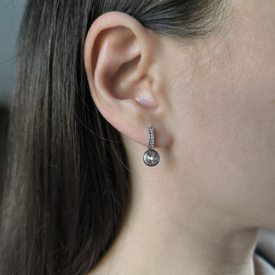 Silver Earrings with Fianites
