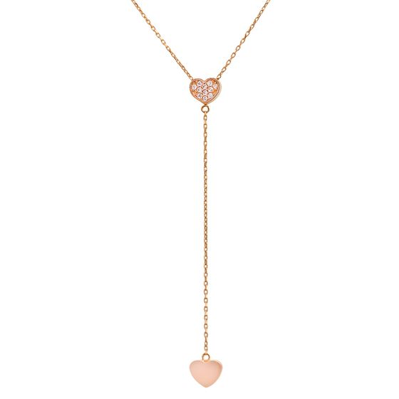 Золоте кольє з фіанітами 0.11ct