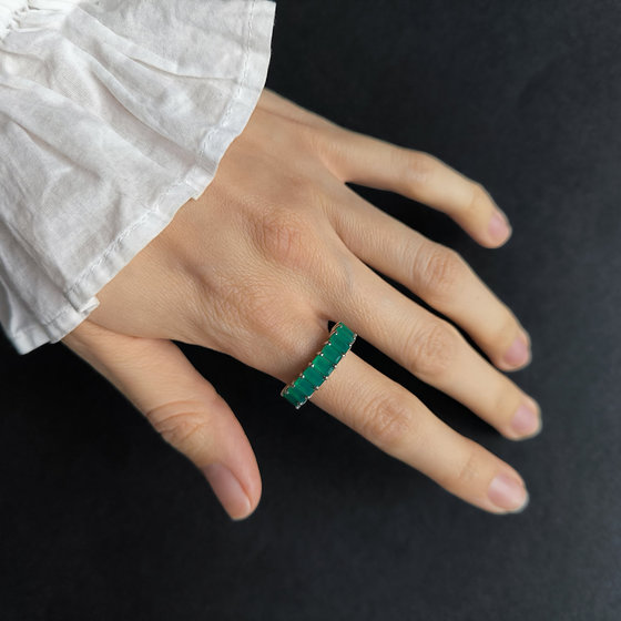 Серебряное кольцо с агатом 2.63ct