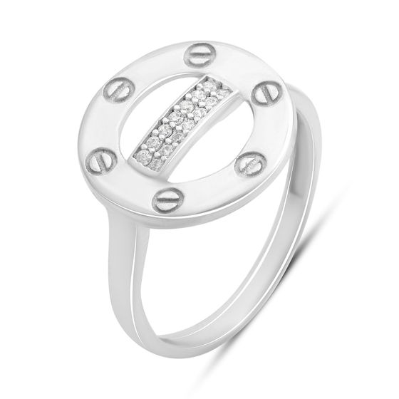 Серебряное кольцо с фианитами 0.14ct