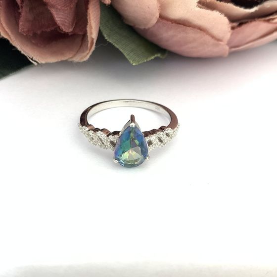 Срібна каблучка з містик топазом 1.425ct