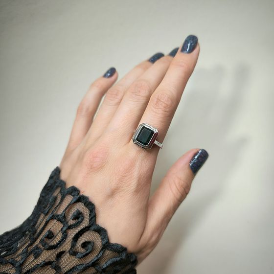 Срібна каблучка з топазом Лондон Блю 3ct