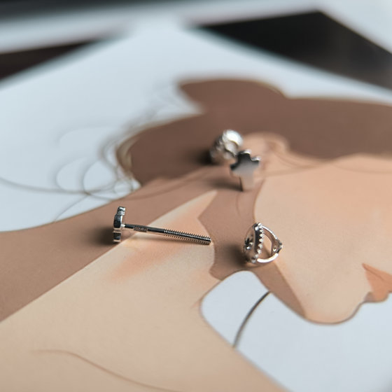 Серебряные серьги без камней