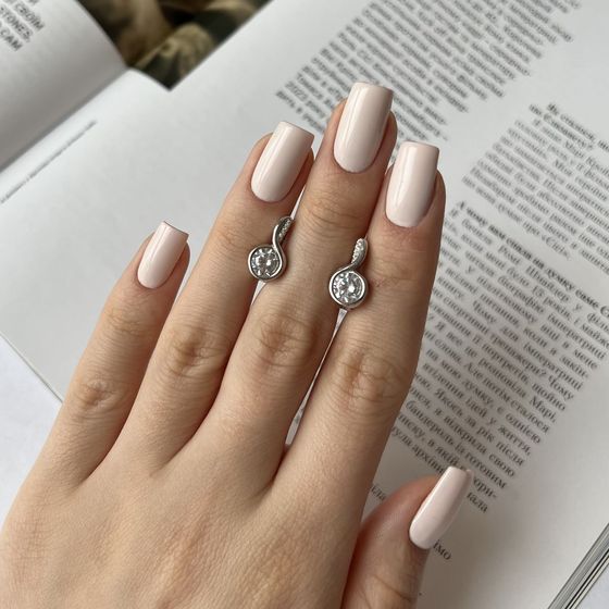 Silver Earrings with Fianites