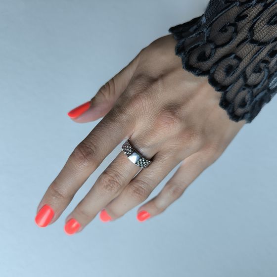 Silver ring without stones
