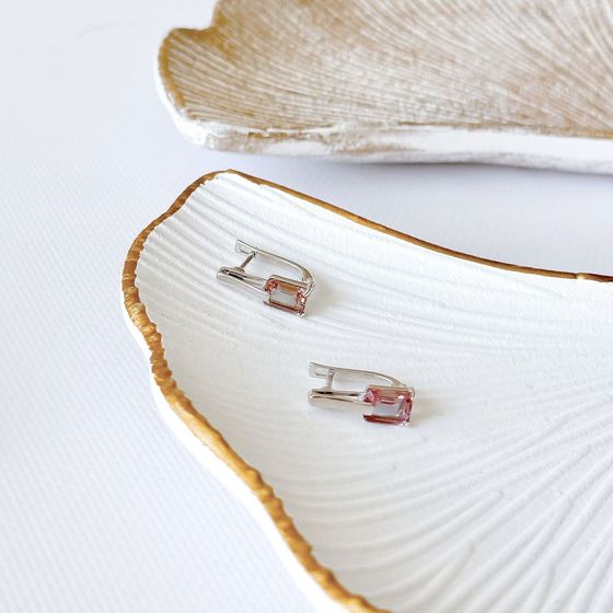 Срібні сережки з султанітом 3.233ct