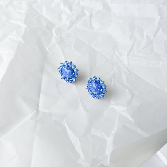 Silver earrings with opal 3.848ct