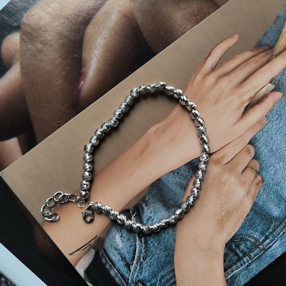 Silver bracelet without stones
