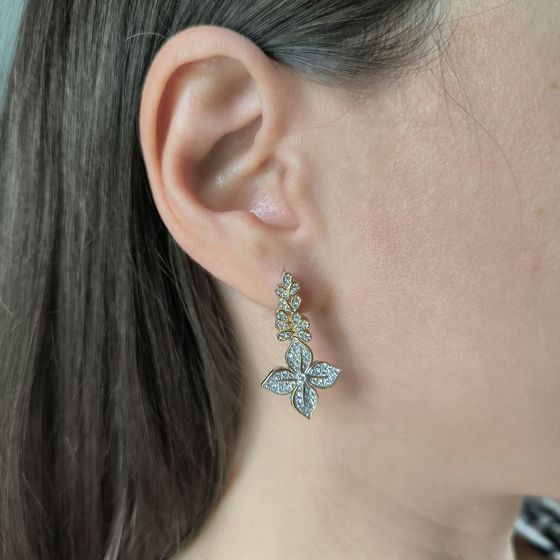 Silver Earrings with Fianites