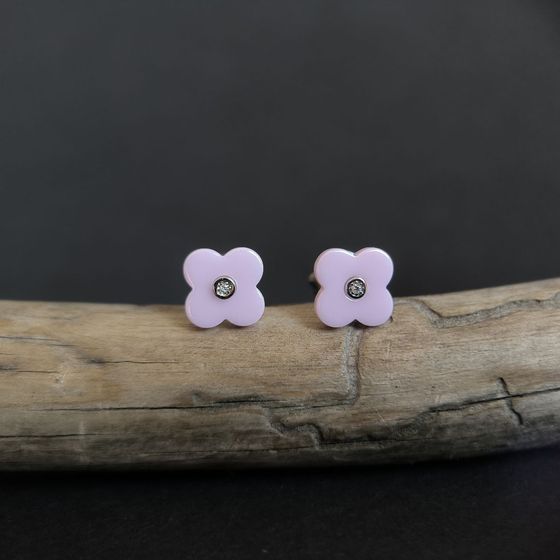 Серебряные серьги с керамикой