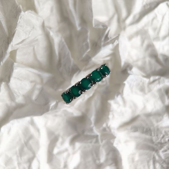 Серебряное кольцо с агатом 1.1ct