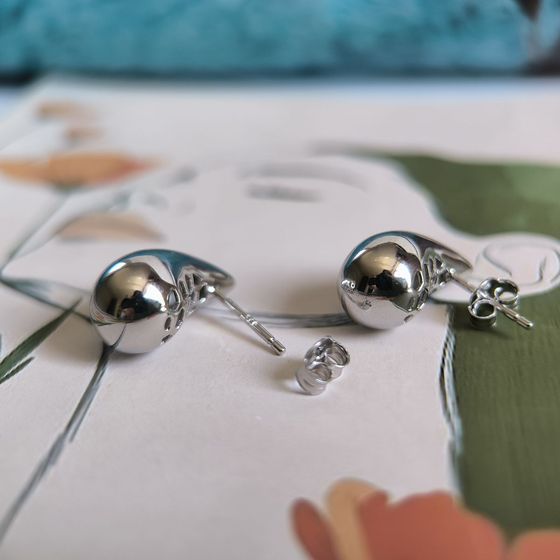 Серебряные серьги без камней