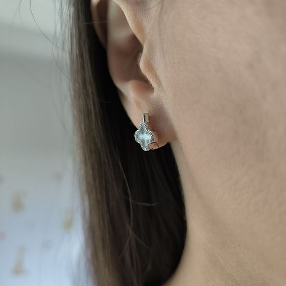 Silver earrings with yemallu