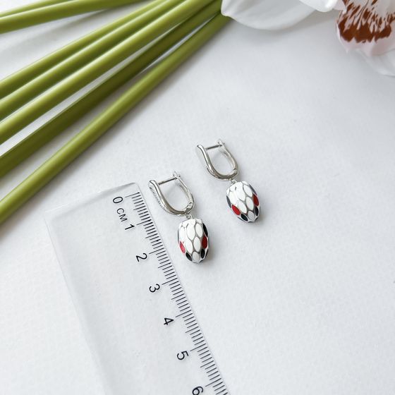 Silver earrings with yemallu