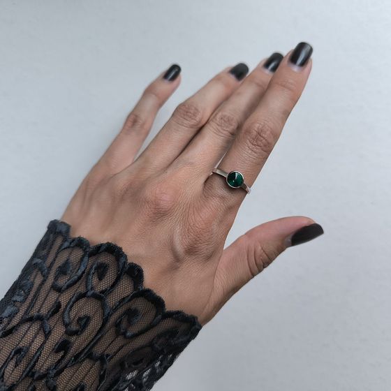 Серебряное кольцо с фианитами