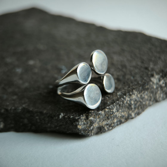 Silver ring without stones
