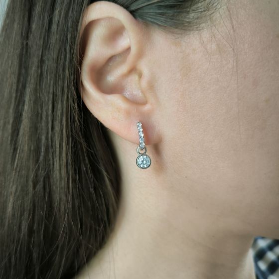 Серебряные серьги с фианитами