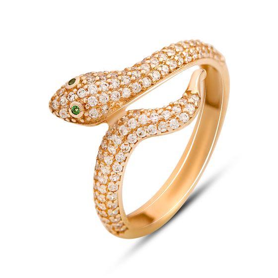 Золотое кольцо с фианитами 0.11ct
