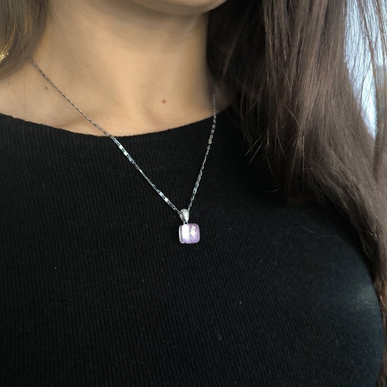 Серебряная подвеска с фианитами