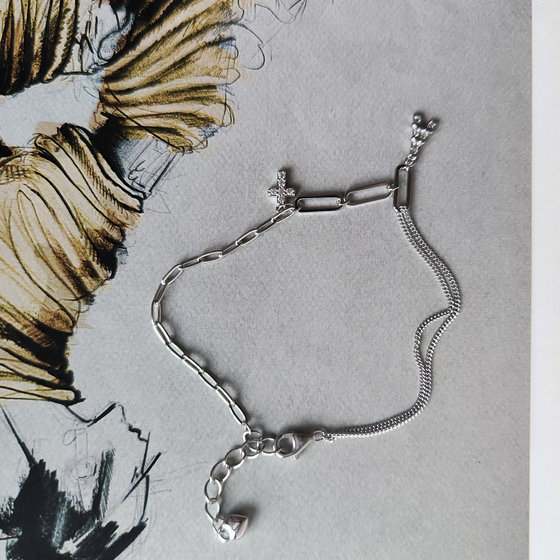 Серебряный браслет с фианитами