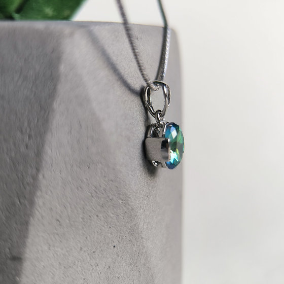 Серебряная подвеска с мистик топазом 0.933ct
