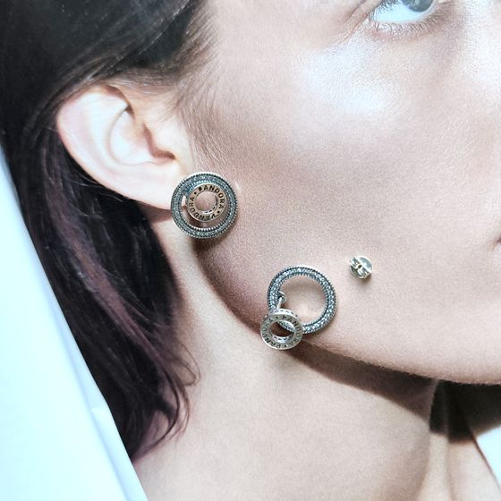 Silver Earrings with Fianites