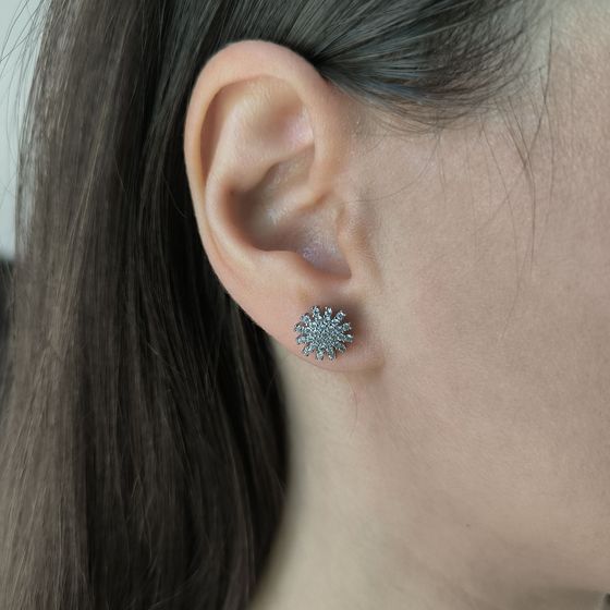 Silver Earrings with Fianites