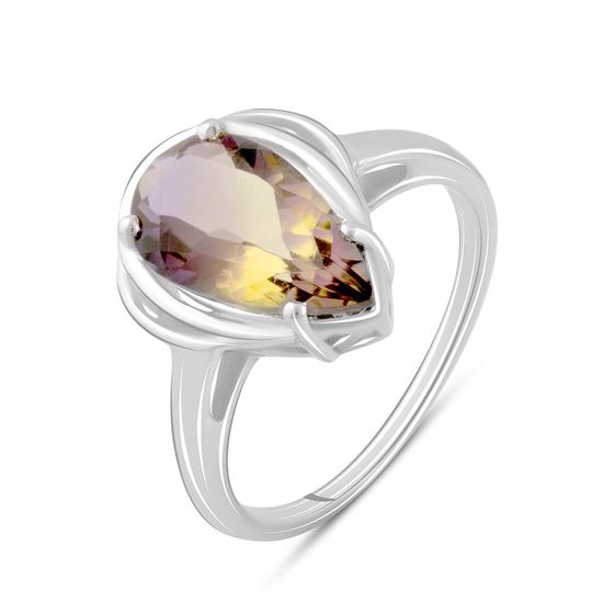 Silver ring with ametrine nano 2.738ct