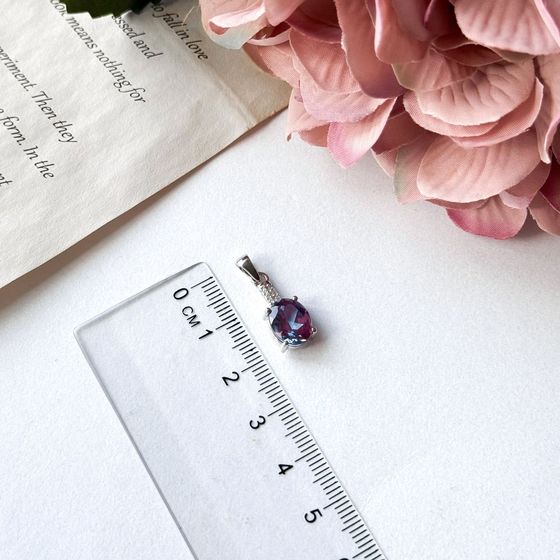 Серебряная подвеска с александритом 3.411ct