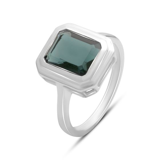 Срібна каблучка з топазом Лондон Блю 3ct