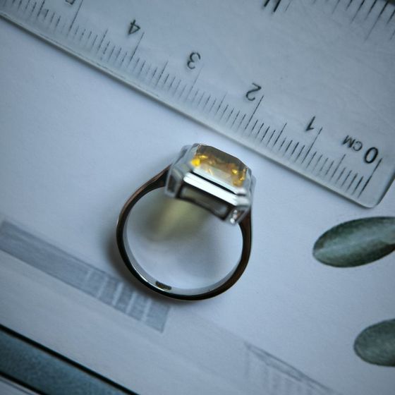 Срібна каблучка з цитрином nano 3.138ct