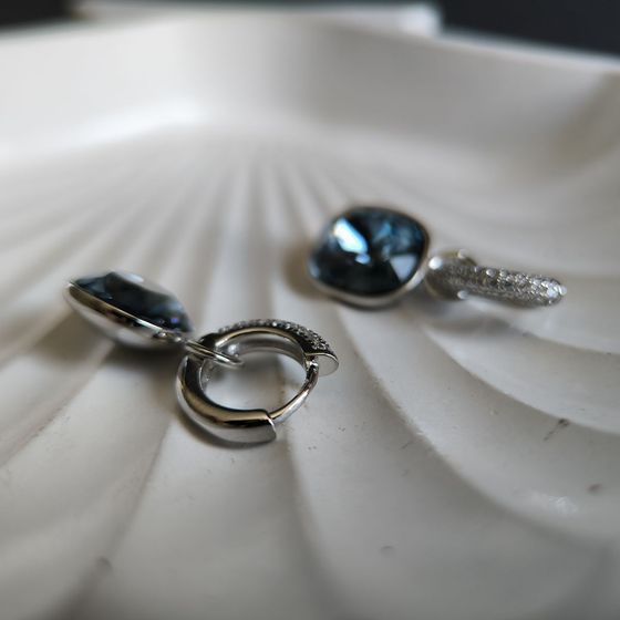 Silver Earrings with Fianites