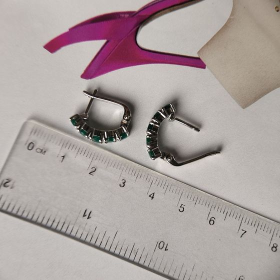 Серебряные серьги с агатом 1.33ct