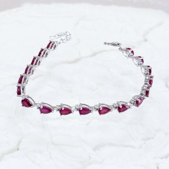 Срібний браслет з рубіном 10.543ct