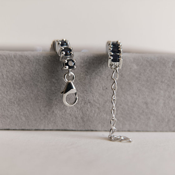 Серебряный браслет с сапфиром 7.768ct