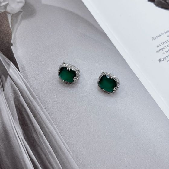 Серебряные серьги с агатом 10.207ct