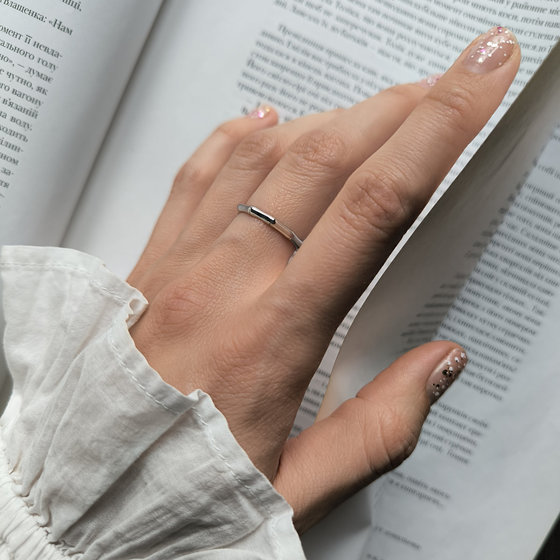 Silver ring without stones