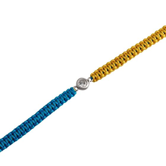 Silver bracelet with phianites