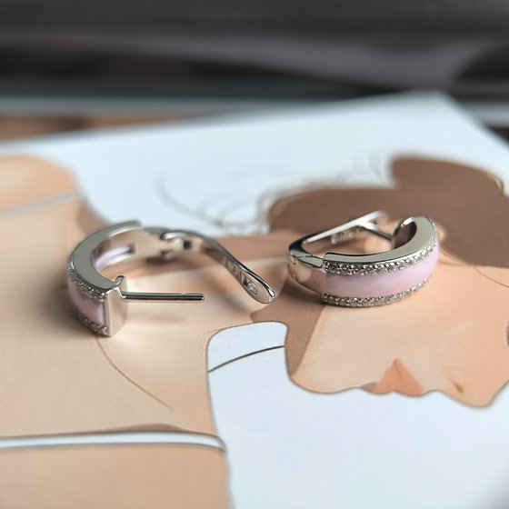 Серебряные серьги с керамикой