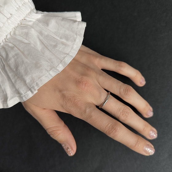 Silver ring without stones
