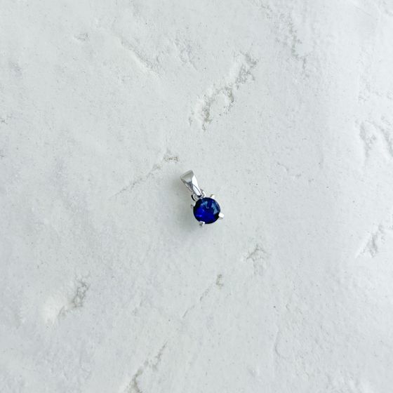 Серебряная подвеска с сапфиром nano