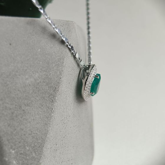 Серебряная подвеска с агатом 2.418ct