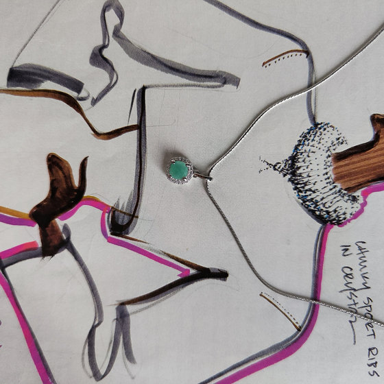 Серебряная подвеска с изумрудом 0.666ct