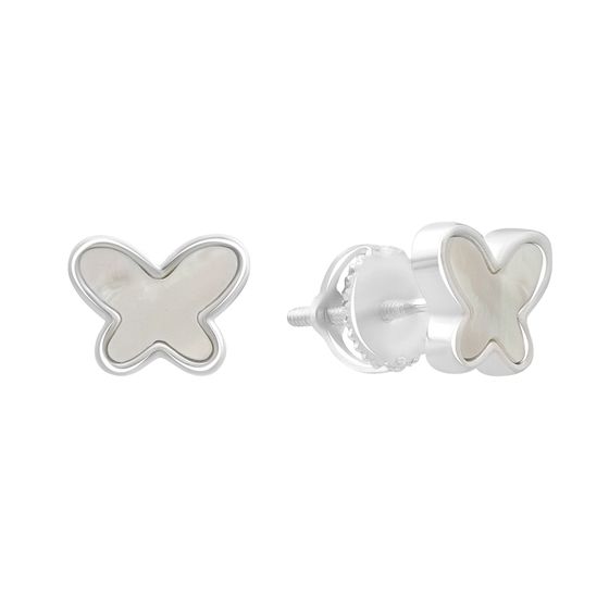 Серебряные серьги с перламутром