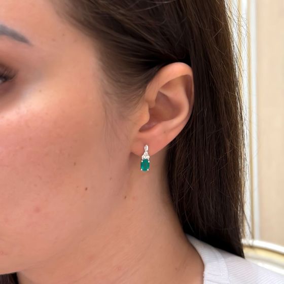 Серебряные серьги с агатом 1.827ct