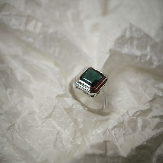 Срібна каблучка з топазом Лондон Блю 3ct