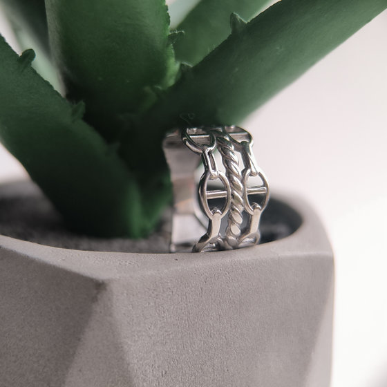 Silver ring without stones
