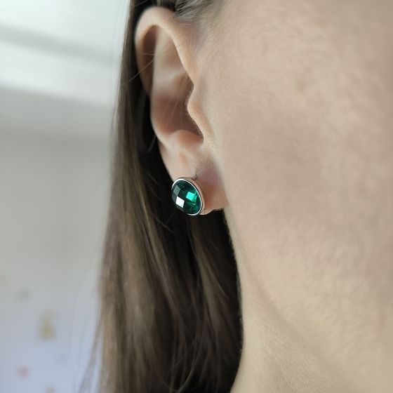 Silver Earrings with Fianites