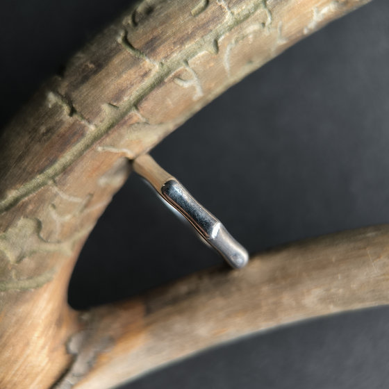 Silver ring without stones