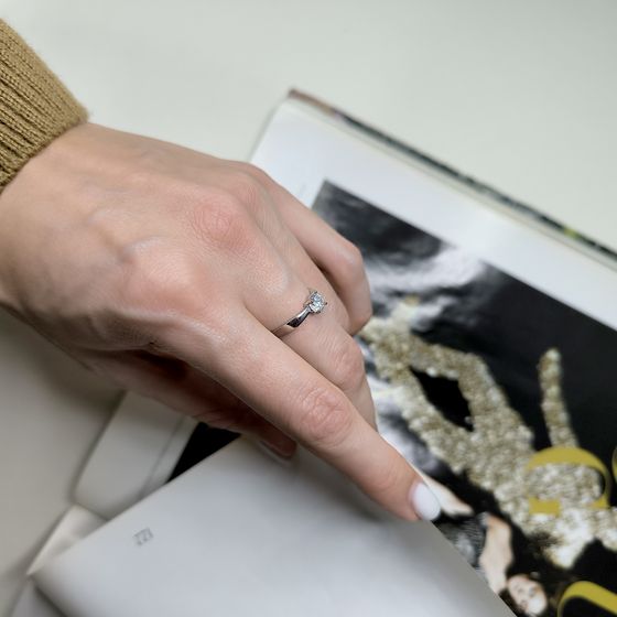 Silver Ring with Fianites
